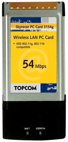 TV Geraete: Topcom PC Card 3154g Wireless-PCMCIA-Card 54 Mbit G-Standard mit 128-bit WEP-Verschl�sselung