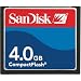 Sandisk 4GB COMPACTFLASH CARD ( SDCFB-4096-A10  Retail Package)