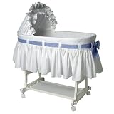 Bassinet and Liner with Pink and Blue Ribbon