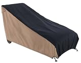 Classic Accessories 78052 Patio Chaise Cover - Standard - Tan and Black