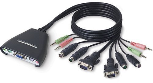 Kamerazubeh&ouml;r: Belkin 2-Port PS2 KVM Switch mit integriertem Kabelsatz + Audio