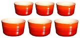 Le Creuset ラムカン L 6個セット オレンジ 910028-00-09