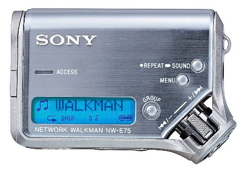 Festplatten: Sony NW-E 75 Tragbarer MP3-Player 256 MB silber
