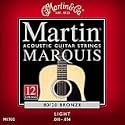 Martin Marquis 12-String 80/20 Bronze Acoustic Guitar Strings (M1700, 12-54, Light)