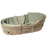 Moses Bassinet and Liner - Sage Gingham