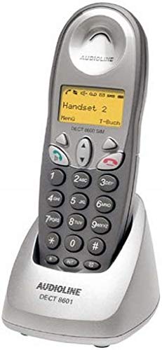 Elektronik Und Foto: Audioline DECT 8601 SIM platinum zus�tzlicher Handapparat mit Ladestation zum DECT 8600 SIM