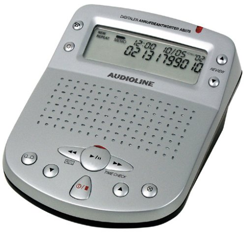 Elektronik und Foto: Audioline AB 878 platinum Tag- und Zeitansage, Clip-Funktion, 50 Minuten Aufzeichnungszeit