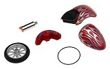 Fast Lane Super Slicks Micro Orange County Chopper Accessory Kit: Orange with Silver & Blue Flames