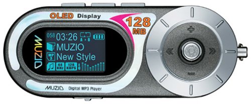 NoteBook: NTP Muzio Tragbarer MP3-Player 128 MB silber / weiss / blau