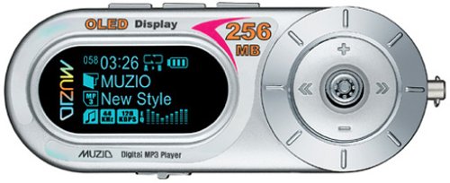 NoteBook: NTP Muzio Tragbarer MP3-Player 256 MB silber / weiss / blau