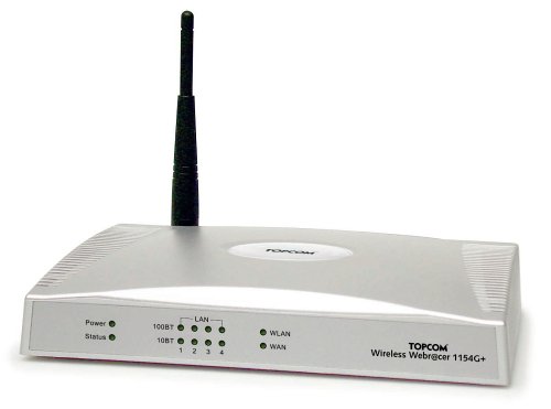 TV Ger&auml;te: Topcom Wireless Webracer 1154G+UR2, Wireless-DSL-Router mit integriertem DSL-Modem und 4Port-Switch nach dem 125Mbit