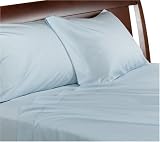 Martex 300-Thread-Count King Fitted Sheet, Silver Blue