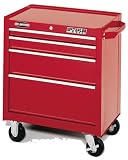 Waterloo PMX2704 Red 26' 4-Drawer Ball-Bearing Tool Cabinet with Tri-channel Construction that Provides Extra Strength and Durability