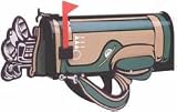 Golf Bag Novelty Mailbox