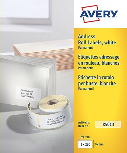 Elektronik und Foto: Avery Zweckform, R5013, Adress-Etiketten, permanent haftend, 89 x 36 mm,