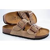 Betula Licensed by Birkenstock Taupe Tan Suede 2 Strap Sandal