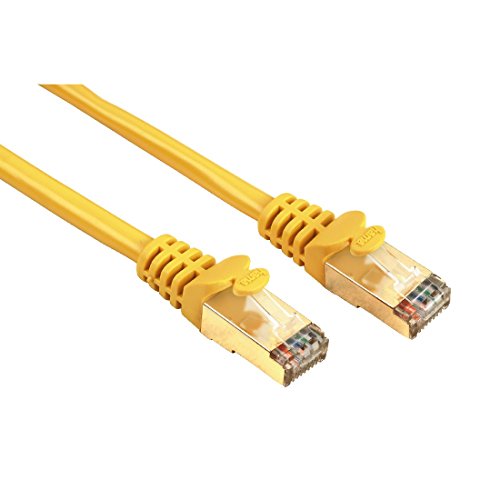Heimkinosysteme: Hama CAT 5e-Patchkabel STP, 5,0 m, Gelb, geschirmt