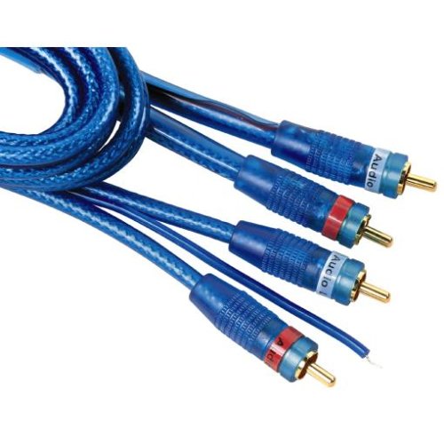 Heimkinosysteme: Hama LED-Cinch-Kabel 2 Stecker - 2 Stecker, 5,0 m, Blau, mit Remote