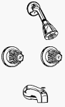 2Hand Tub/SHWR Faucet