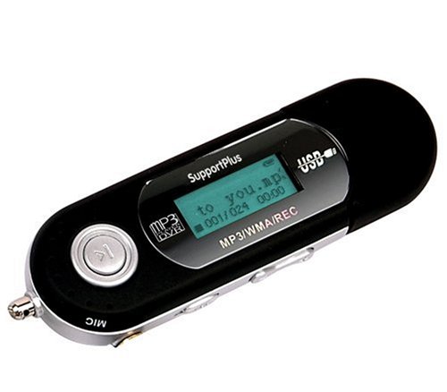 Festplatten: Support Plus SP-MP3 256 B-B Tragbarer MP3-Player 256 MB schwarz