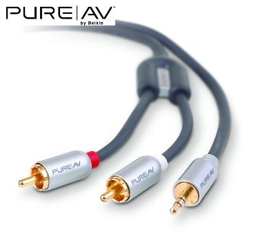 Kamerazubeh&ouml;r: Belkin Y-Adapter 3,5 mm Klinke/ 2 Cinch-St. 1,5 mtr. Pure AV BS