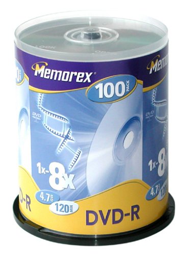MP3 Player: Memorex DVD-R 8x Speed 100er Spindel DVD-Rohlinge