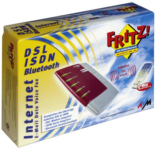 Elektronik und Foto: AVM BlueFRITZ! DSL Set 2.0 - Bluetooth Access Point (DSL) und Bluetooth USB Stick