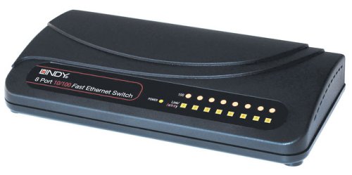 Lautsprecher: Lindy 10/100 NWAY 8 Port Switch, Switching Hub,Auto-MDI/-X