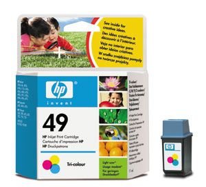 Heimkinosysteme: HP 51649AE DJ600/500 /350C NO49 mehrfarbig Tintenpatrone Druckerpatrone