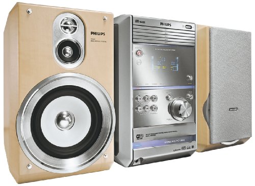 Projektoren: Philips MCW 770 Kompaktanlage mit Lautsprecherpaar silber/buche