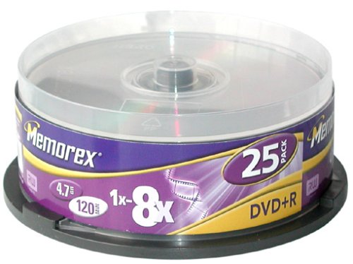 MP3 Player: Memorex DVD+R 25er Spindel 8x Speed DVD-Rohlinge