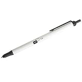Ballpoint Pen,Retractable,Medium Point,1.0mm,Black Ink/White Barrel,Pocket Clip EXP52054