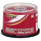 TDK - 50 x CD-R 800 MB ( 90min ) 40x - cakebox - storage media