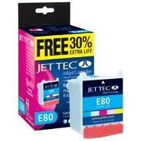 Telekommunikation: Jet Tec Patrone E80 Extra Life Tinte 5-farbig Stylus Photo 810/830/925/935