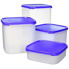 Tupperware Modular Mates Square Set Brilliant Blue