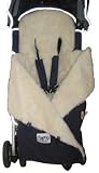 Snuggle Bub Lamb's Wool Stroller Wrap - Black (Large)