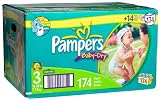 Pampers Baby-Dry Diapers, Size 3, Economy Pack (174 Diapers)