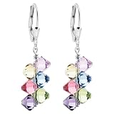 Jewelry : New Swarovski Crystal Sterling Silver Leverback Womens Earrings #scer008 - ThingsYourSoul.com :  swarovski gift christmas silver