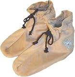 The Happy Company Spa Pleasures Microwaveable, Machine Washable Spa Slippers, Caramel Suede