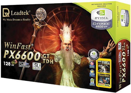 Lautsprecher: Leadtek WINFAST PX6600GT-TDH Grafikkarte 128MB Ram DDR3 (NVidia Geforce FX 6600 GT, PCI Express PCI16x-EX DVI/TVO)