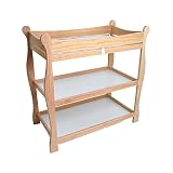 Badger Basket Natural Sleigh Style Baby Changing Table