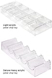 Set of 10 Acrylic Stackable 100-Chip Poker Chip Trays / Racks
