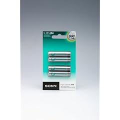 Sony Rechargeable AAA 900 mAh NiMH Batteries, 4 Pack