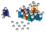 Magnetix 60 Count Xtreme Squares, Primary Colors