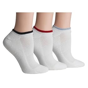 Buy Tommy Hilfiger Women's Tipped Liner Socks,3-Pack by Tommy Hilfiger