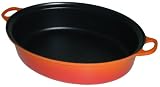 Le Creuset Enameled Cast-Iron 7-3/4-Quart Oval Roaster, Flame