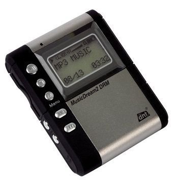 Digitalkameras: dnt MusicDream 2 DRM Tragbarer MP3-Player 256 MB schwarz/silber