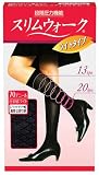 スリムウォーク ライトタイプ ショートストッキング ブラック・ダイヤ柄 M-L PH182