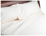 400-Thread-Count Egyptian Cotton Sateen Queen Sheet Set, Ivory