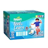 Pampers Feel n Learn Advanced Trainers 4T/5T for Boys 34-50 pounds Large Pack 54-count